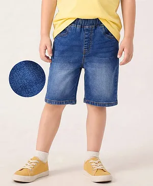 Mark & Mia Denim Capri With Spray
                              & Whiskering Detailing- Blue