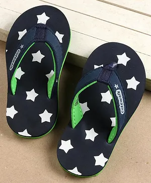 Cute Walk by Babyhug Slip On Flip Flops Star
                      Print - Blue