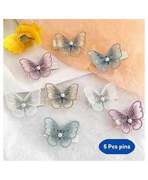Puchku Butterfly Hair Clip Butterflies Hair Barrettes Hair Accessories for Girls (6 Pcs Random Color)