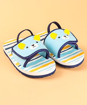 Babyoye Flip Flops with Back Strap- Blue