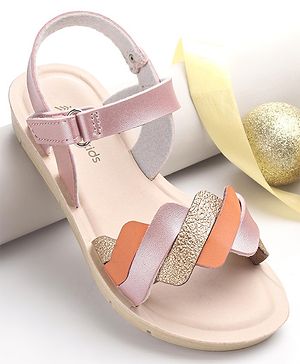 Pine Kids Sandals with Velcro Closure  -Pink