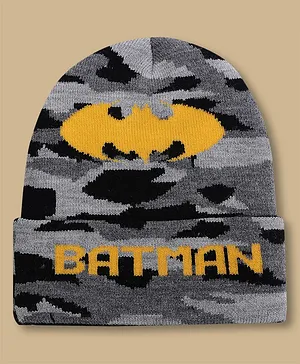 Kidsville DC Comics Super Heroes Featuring Batman Printed Beanie - Grey & Black