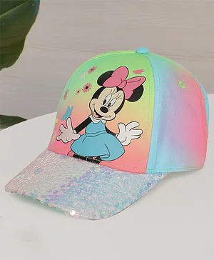 Kidsville Mickey Mouse & Friends Featuring Minnie Mouse Printed Cap - Pink, Blue & Yellow
