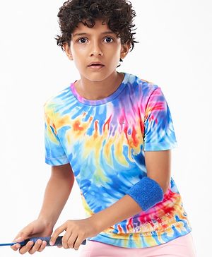 Pine Active Half Sleeves T-Shirt Tie & Die Pattern - Multicolour