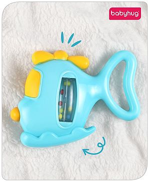 Babyhug Helicopter Shape Baby Rattle - Blue Babyhug Helicopter Shape Baby Rattle - Blue