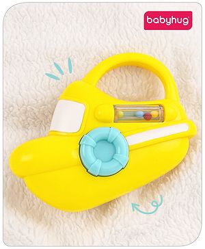 Babyhug Speed Boat Baby Rattle- Yellow