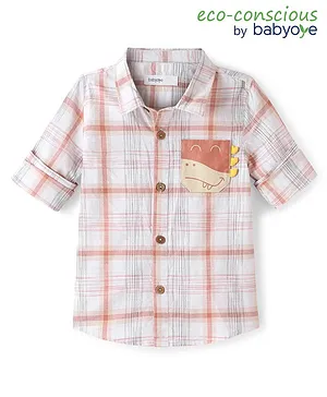 Babyoye Cotton Woven Full Sleeves Checks Shirt - Multcolour