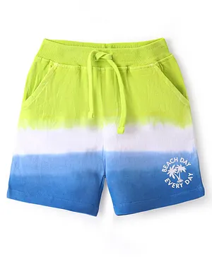 Babyhug Cotton Looper Mid Thigh Length Shorts Tie & Dye Style Print -  Multicolour