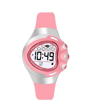 Spiky Unique Round Pink Multi Functional Sports Digital Watch