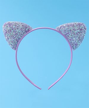Babyhug Glitter Ears Applique Hair Band - Silver