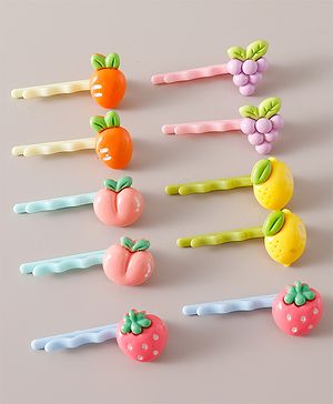Babyhug Hair Pins And Clips Pack of 10 -Multicolor
