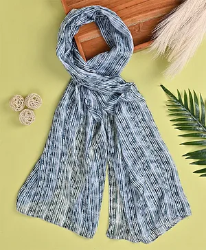 Jewelz Abstract  Printed  Scarf - Blue