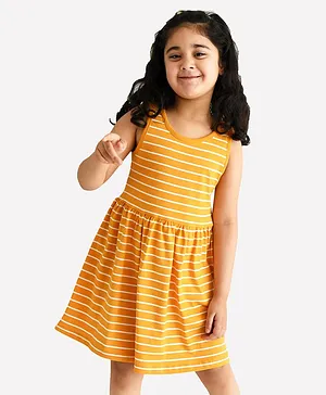 modAS Children's Fishing Dress Girls Maritime Striped Dress for Girls with  Cotton Stripes