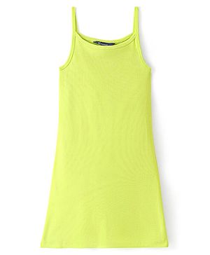 Pine Kids 100% Cotton Knit Sleeveless Solid Color Frock - Evening Primerose