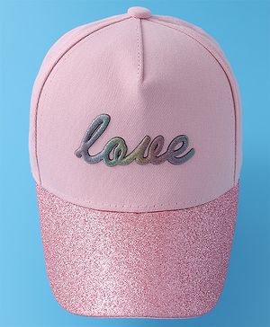 Pine Kids Baseball Cap with Text Print - Pink