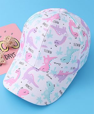 Babyhug Baseball Cap with Dino Print - Multicolour