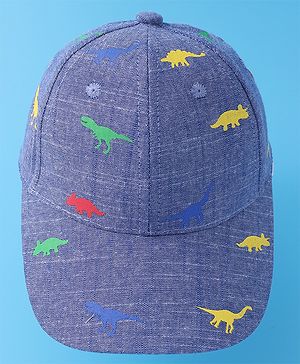 Babyhug Baseball Cap with Animal Print - Blue