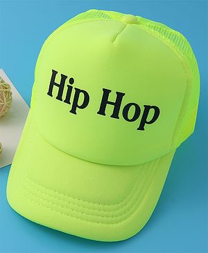Babyhug Baseball Cap Text Print -  Lemon Yellow