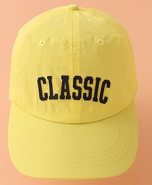 Babyhug Baseball Cap with Text Print - Yellow