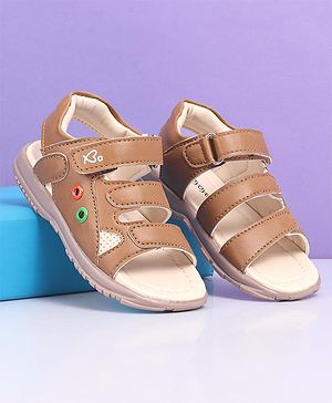 Babyoye Sandals With Velcro Closure - Brown