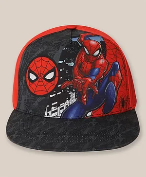 Kidsville Marvel Featuring Spiderman Printed Cap - Red