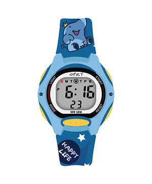 Spiky Unique Round Blue Designer Strap Digital Watch