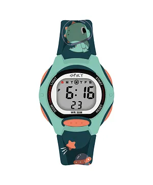 Spiky Unique Round Green Designer Strap Digital Watch