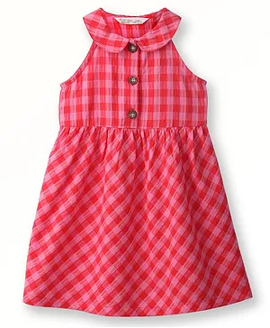 Buy Gymboree Girls Red Sweater with Plaid Collar and Bow (12-18 Months)  online