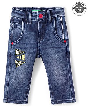 UCB Full Length Jeans With Logo Embroidery - Blue