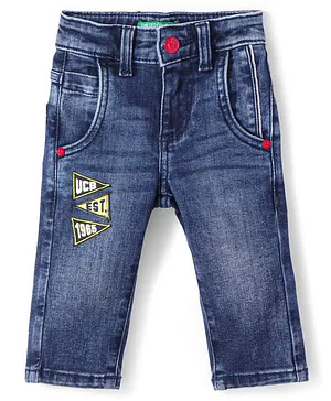 UCB Full Length Jeans With Logo Embroidery - Blue