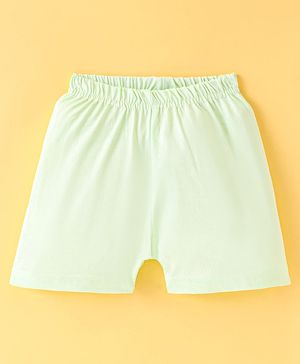 Ollypop Sinker Knit Knee Length Shorts Solid Colour - Green