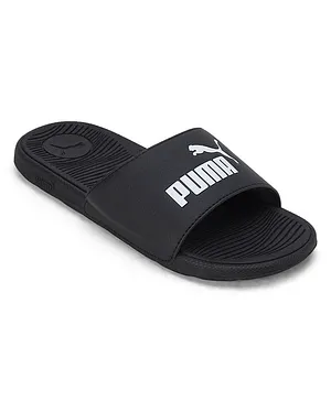 PUMA Cool Cat 2 0 Brand Name Detailed Slip On Flip Flops - Black & White
