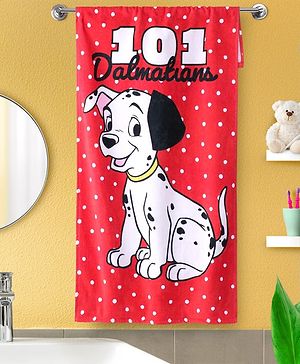 Babyhug Disney Boys 101 Dalmatians Digital Printed Towel  L 101.6 X B 55.8 cm - Multicolour