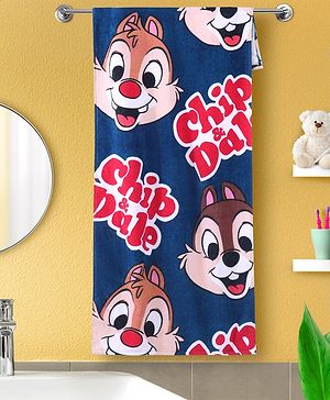 Babyhug Disney Chip'n Dale Digital Printed Towel L 101.6 X B 55.8 cm - Blue