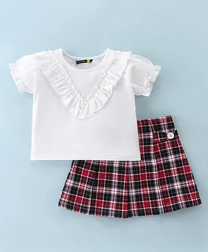 Buy Red Tartan Skirt & Tights Set 6-7 years, Skirts and shorts