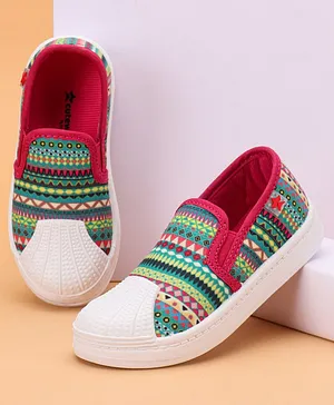 Cute Walk by Babyhug Slip On Casual Shoes with Abstract Print - Blue main image 0