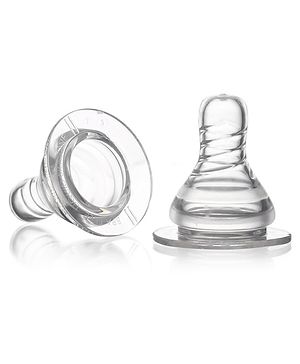 Babyhug Fast Flow Silicone Nipples Pack of 2 - Transparent Babyhug Fast Flow Silicone Nipples Pack of 2 - Transparent