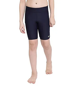 Speedo Above Knee Length  Swimming Trunk with Text Print - Navy Blue