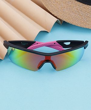 Passion Petals Unisex Kids Sports UV Protected  Sunglasses For Age 3-10 Years With Case - Rainbow