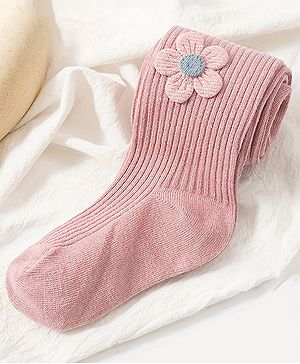 SYGA Tights For Girls Soft Cotton Infant Leggings Toddler Flower Stockings Pants, Suitable For All Seasons Pink-(2-4 years) M