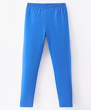 Ollypop Cotton Knit Full Length Legging Solid Colour -   Royal Blue