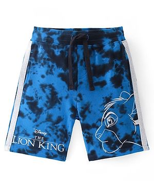 Pine Kids Disney Terry Above Knee Length Tie & Dye Shorts With Lion King Graphics - Blue