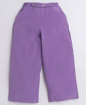 Aww Hunnie Solid Trousers - Mauve Purple