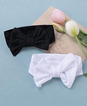 Babyhug Free Size Headbands With Bow Applique Pack of 2 - Multicolour
