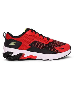 Skechers Abstract Design Elite Sport Tread Shoes - Red