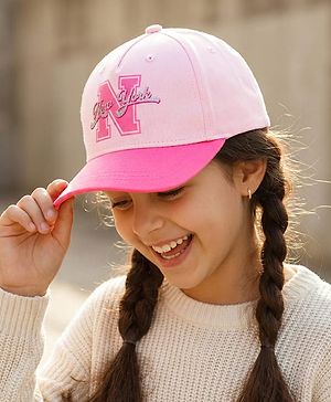 Pine Kids Summer Cap New York Print - Pink