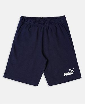 PUMA Cotton Brand Logo Printed  Shorts - Peacoat