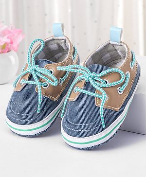 Cute Walk by Babyhug Lace Up Booties - Blue