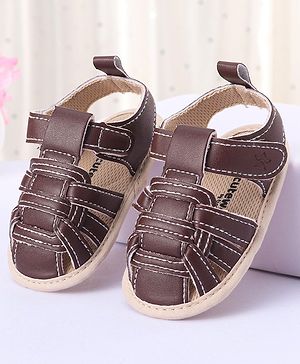 Cute Walk by Babyhug Velcro Closure Booties - Brown