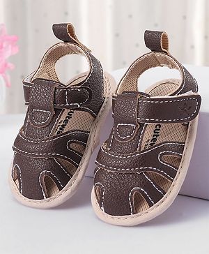 Cute Walk by Babyhug Velcro Closure Booties - Brown